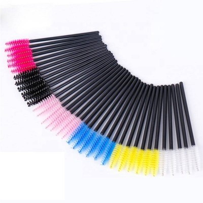 Eco friendly eyebrow eyelash brushes applicator thin disposable mascara wands